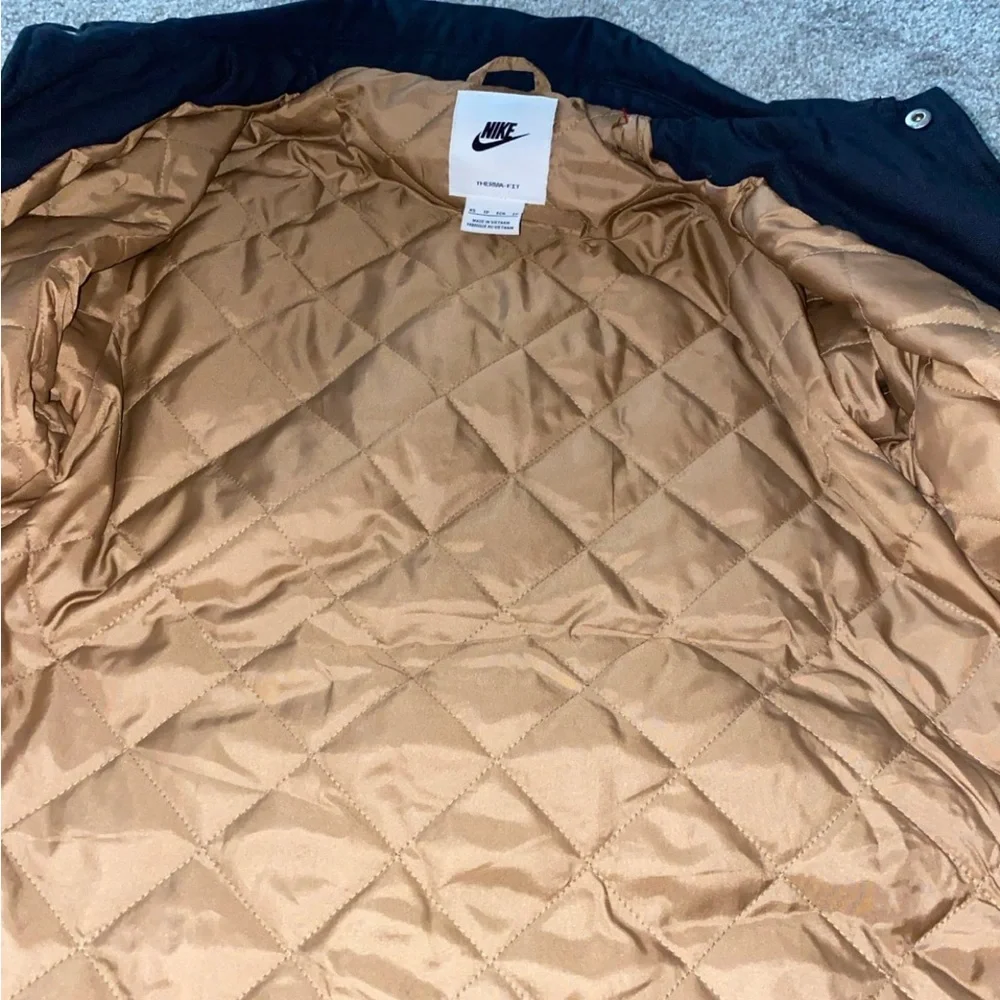 Nike Trend Embroidered‎ Logo Therma Fit Canvas Jacket XS Dark Blue DM5275
